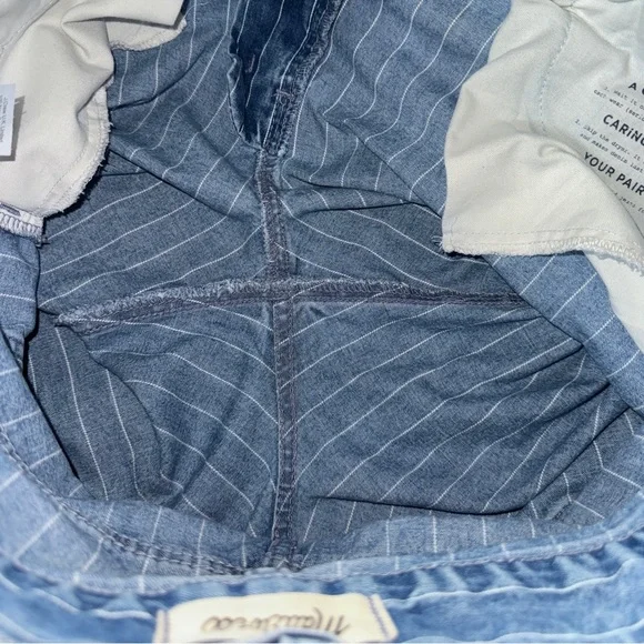 Madewell The Perfect Vintage Crop Jean High-Rise Pinstripe Edition L3915 (32) - Picture 12 of 16